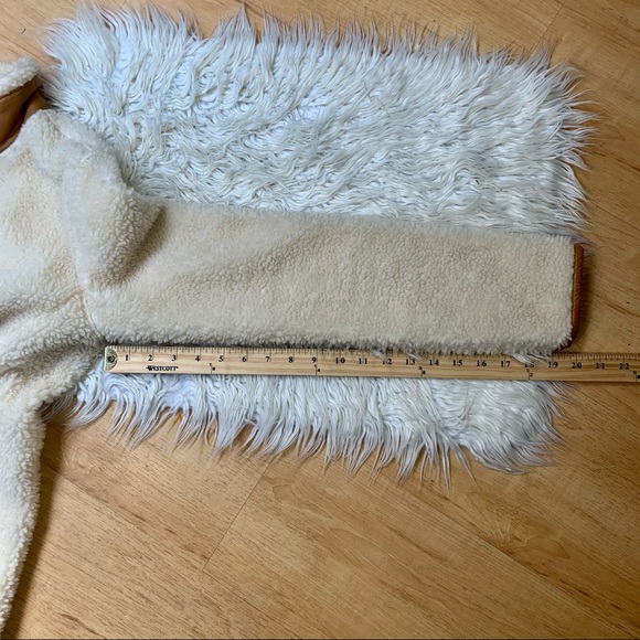 ORVIS Cozy Teddy Bear Sherpa Jacket Leather Patch - Picture 12 of 12